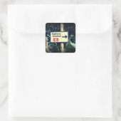 Stationscode Vierkante Sticker (Tas)