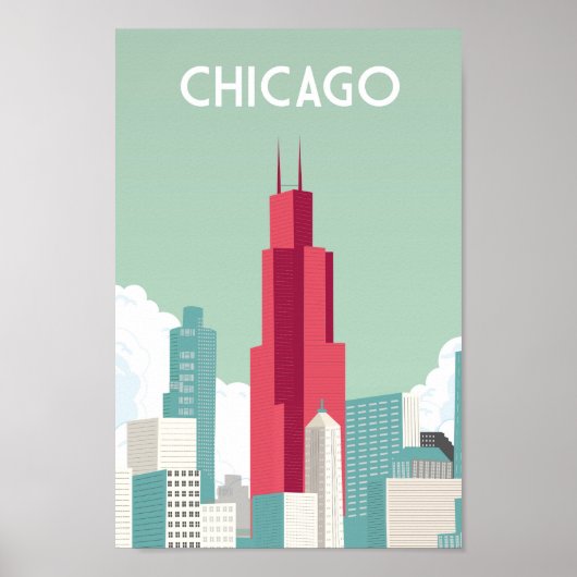 Stationsposter voor Chicago Poster (Voorkant)