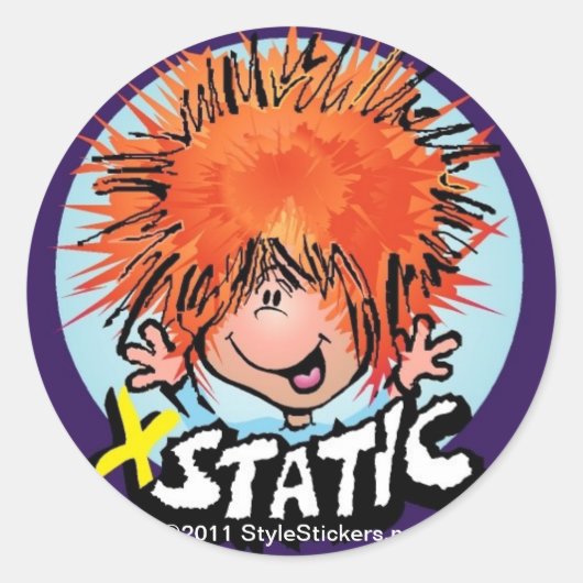 Statisch van StyleStickers™ Ronde Sticker (Voorkant)