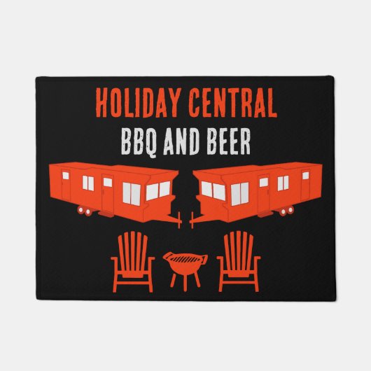 Statische Caravan Home Cadeau Deurmat (Voorkant)