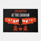 Statische Caravan Home Cadeau Deurmat (Voorkant)