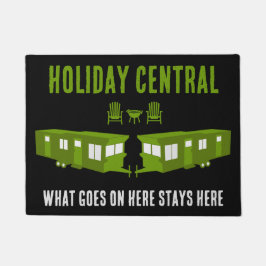 Statische Caravan Home Cadeau Deurmat