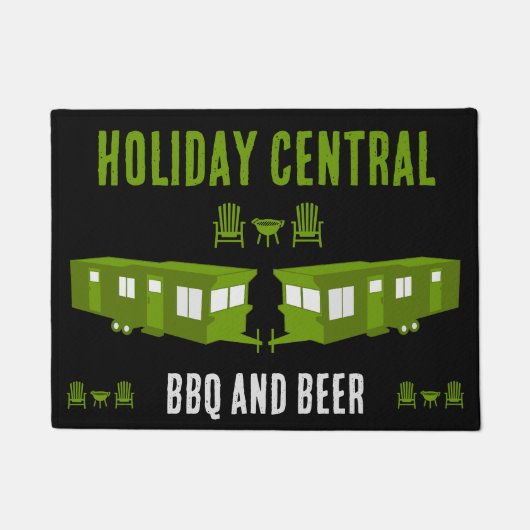 Statische Caravan Home Cadeau Deurmat (Voorkant)