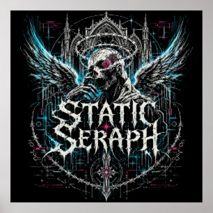 Statische Seraf Gotische Cyberpunk Grafiek Poster