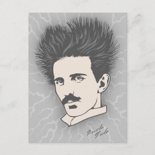 Statische Tesla Briefkaart (Voorkant)