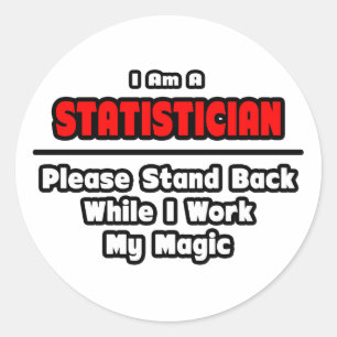 statisticus... Werk mijn magie Ronde Sticker