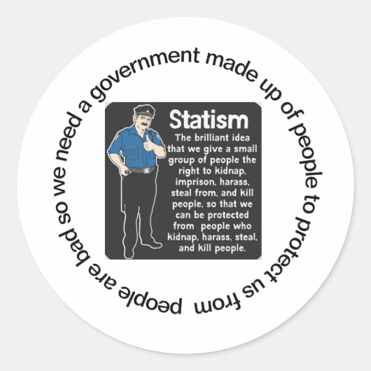 Statistiek is een ziekte ronde sticker (Voorkant)