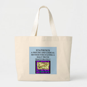 STATISTIEK statisticus humor Grote Tote Bag