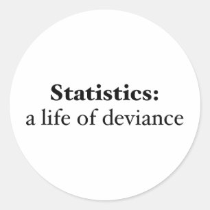 Statistieken: een afwijking ronde sticker