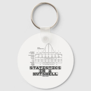 Statistieken in een Nutshell (Stats Cheat Sheet) Sleutelhanger