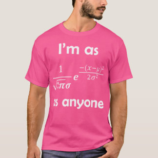 Statistieken Normale verdeling Bell Curve formule T-shirt