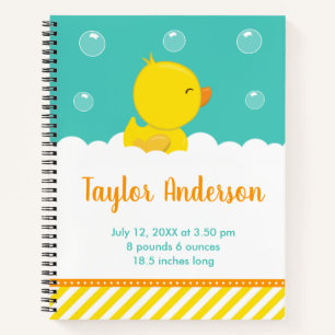 Statistieken voor Rubber Ducky Yellow en Green Bir Notitieboek