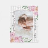 Statistiques à rayures florales Couverture bébé (Devant)