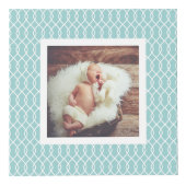 Statistiques de naissance bébé Cube photo | Eau (Devant)