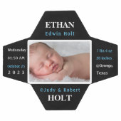 Statistiques de naissance de bébé personnalisées F (Plat)