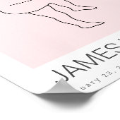 Statistiques de naissance de bébé Poster personnal (Coin)