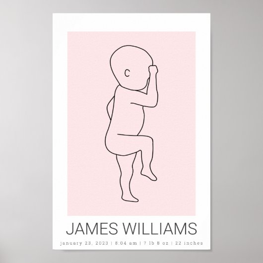 Statistiques de naissance de bébé Poster personnal (Devant)