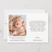 Statistiques de naissance Photo Nouveau Faire-part (Devant)