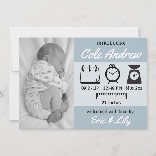 Statistiques Faire-part bébé (Devant)