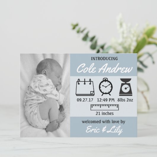 Statistiques Faire-part bébé (Debout devant)