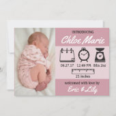 Statistiques Faire-part bébé (Devant)