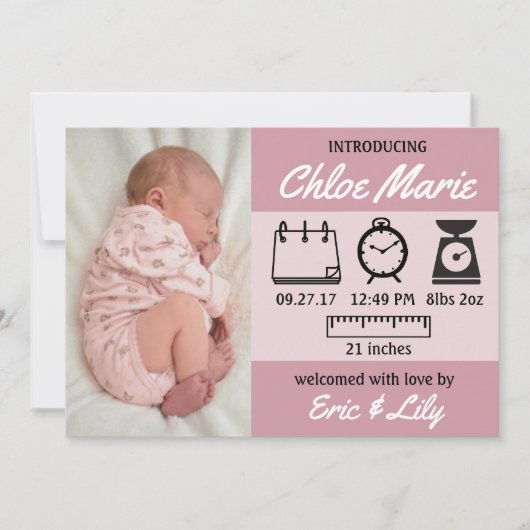 Statistiques Faire-part bébé (Devant)