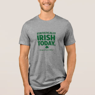 Statistisch Iers - St. Patrick's Dag Tri-Blend Shirt