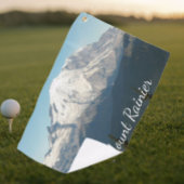 Statistisch Mount Rainier Landschap Golfhanddoek