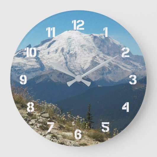 Statistisch Mount Rainier Landschap Grote Klok (Voorkant)