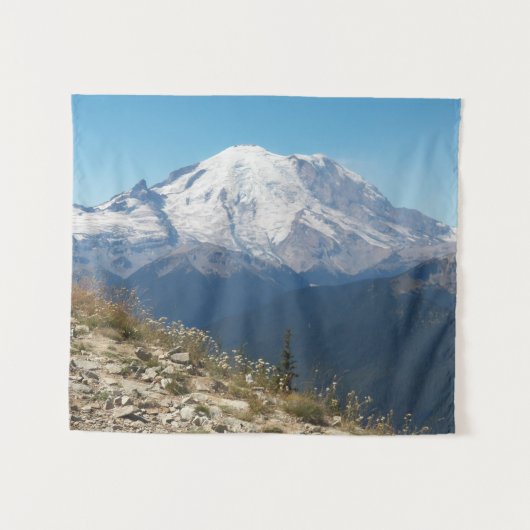 Statistisch Mount Rainier Landschap Wandkleed (Voorkant (horizontaal))