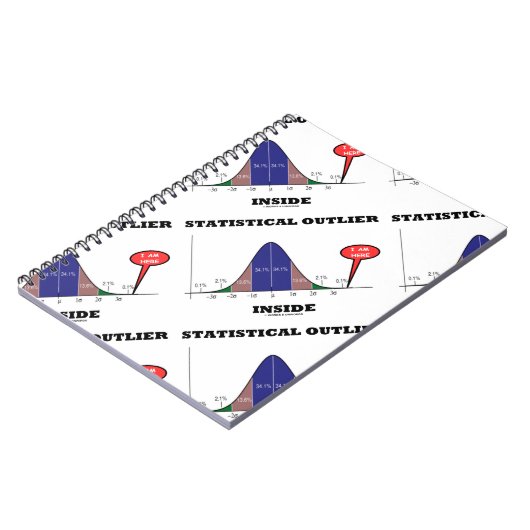 Statistische buitenste Humor van de Bell Curve Notitieboek (Linkerzijde)
