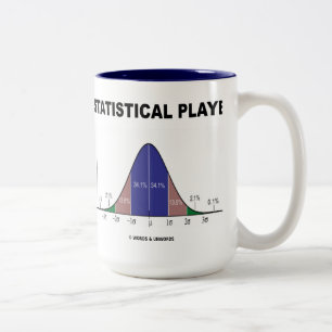 Statistische speler (Bell Curve Attitude) Tweekleurige Koffiemok