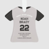 Stats Joueur de baseball Jersey Black Grey Keepsak (dos)