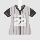 Stats Joueur de baseball Jersey Black Grey Keepsak (devant)