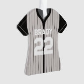 Stats Joueur de baseball Jersey Black Grey Keepsak (devant)