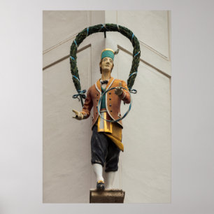 Statue Adorns A Building, Beieren Poster