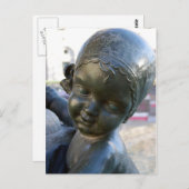 Statue angélique à Barcelone, Espagne Carte postal (Devant / Derrière)