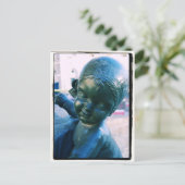 Statue Angélique - Barcelone, Espagne Carte postal (Debout devant)