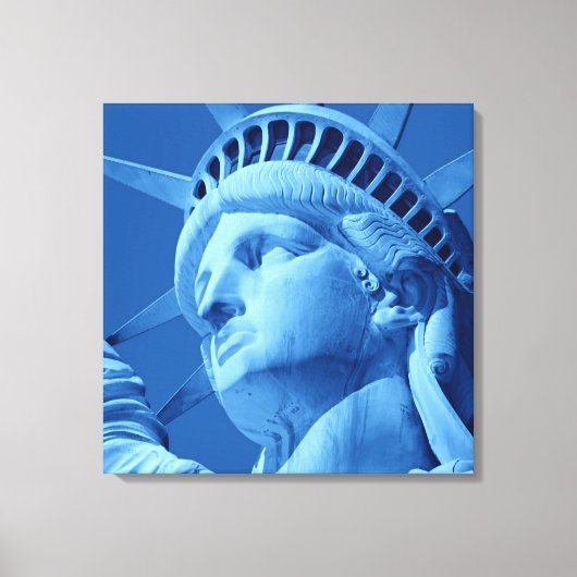 Statue Bleue de la Liberté Toile Enveloppée (Recto)