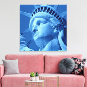 Statue Bleue de la Liberté Toile Enveloppée (Insitu(Salon))