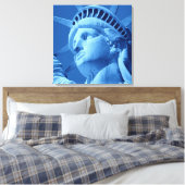 Statue Bleue de la Liberté Toile Enveloppée (Insitu(Chambre))