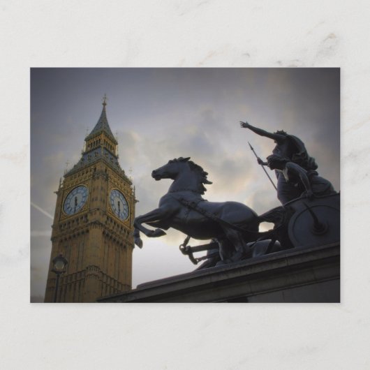 Statue Boadicea - Tour Elizabeth - Carte postale (Devant)