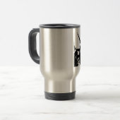 Statue d'Art Pop Noir & Blanc de Mugs Liberty (Devant gauche)
