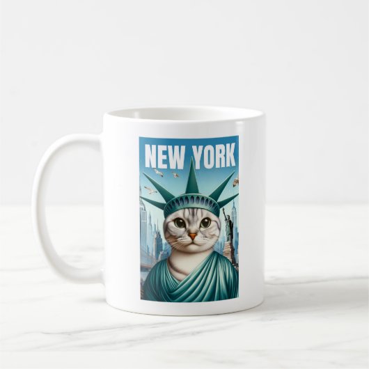 Statue de chat de New York City Liberty Mug - NYC (Gauche)
