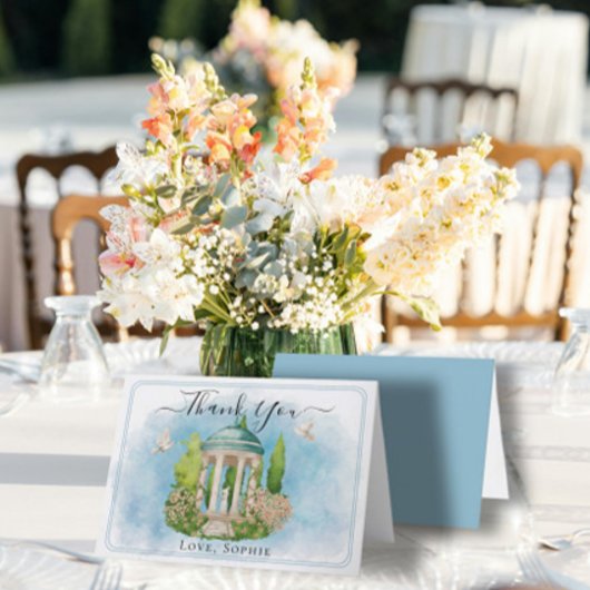 Statue de Gazebo tourbillons Carte de remerciement