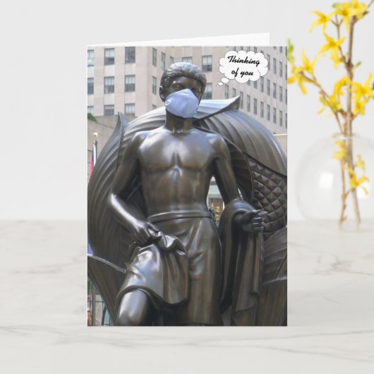 Statue de la jeunesse, Pensez à vous - carte photo (Fleur jaune)