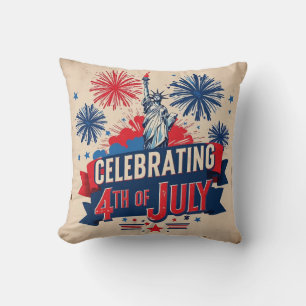 Statue de la Liberté 4 juillet Coussin