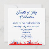 Statue de la Liberté 4 juillet Invitation (Dos)