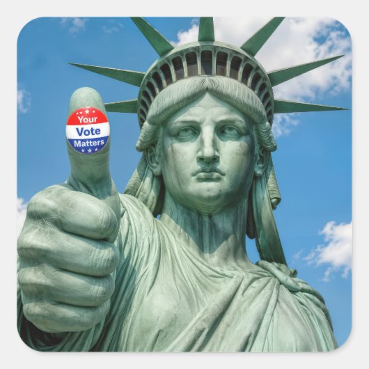 Statue de la Liberté avec autocollant d'élection (Devant)
