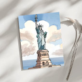 Statue de la Liberté | Carte de monument à l'aquar